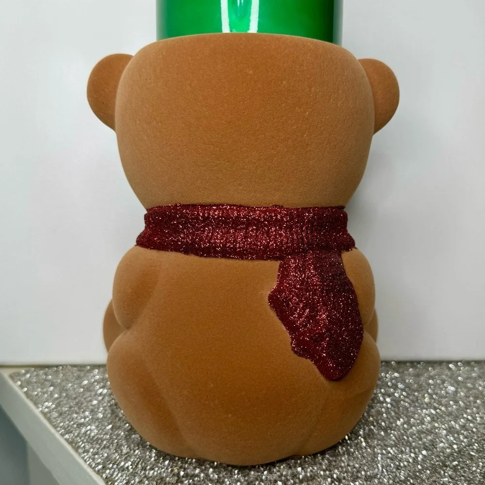 Bath & Body Works Christmas Bear & Present Candle Holder & Tree Farm Candle NWT